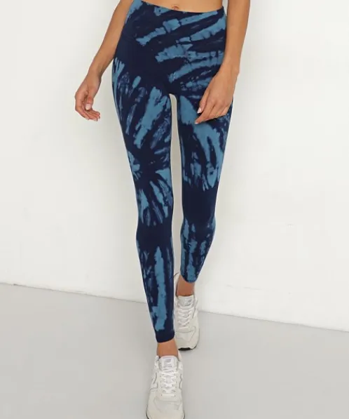 Electric & Rose Bottoms>Electric & Rose Sunset Legging Rhythm Indigo/Washed Blue