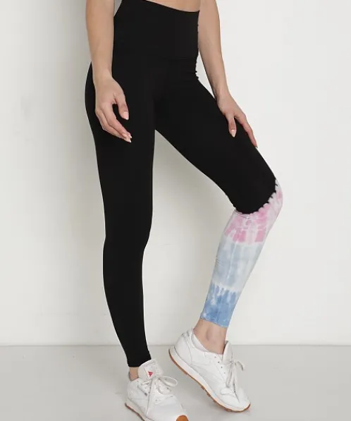 Electric & Rose Bottoms>Electric & Rose Sunset Legging Beam Onyx/Taffy/Periwinkle