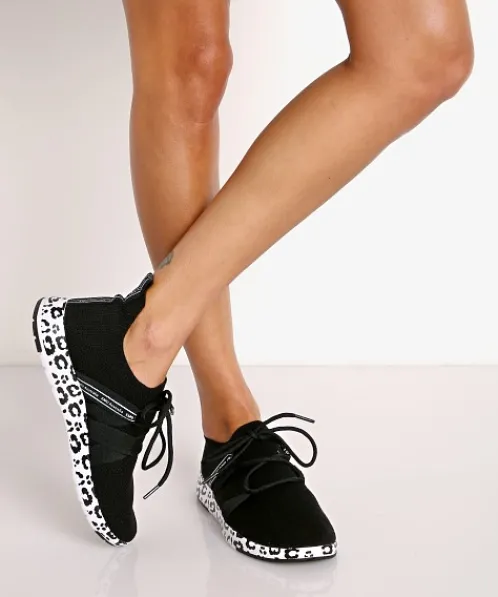 EMU Australia Sneakers>Leura Sneaker Black + Leopard