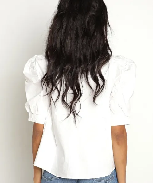 En Saison Tops>Pathways Top Off White