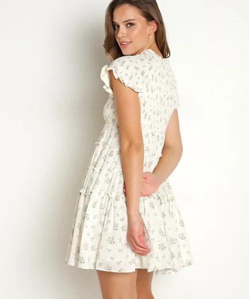 En Saison Dresses>Refine Vintage Floral Mini Dress Natural