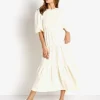 En Saison Dresses>Smocked Tiered Dress Yellow