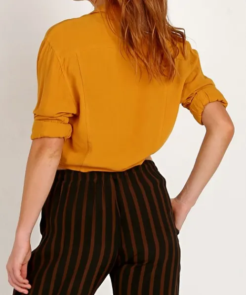 Faithfull the Brand Tops>Beau Rivage Top Plain Butterscotch