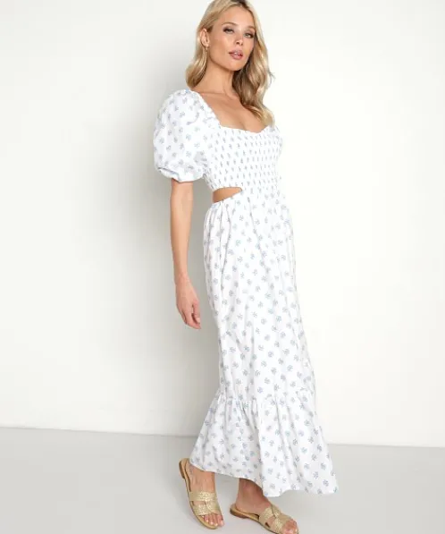 Faithfull the Brand Dresses>Bloom Midi Dress Cario Floral
