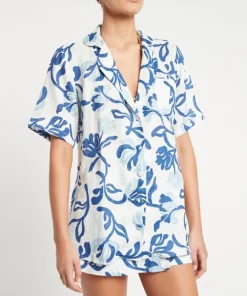 Faithfull the Brand Tops>Charlita Shirt Dress Ensola Floral