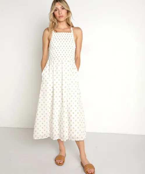 Faithfull the Brand Dresses>Claretta Midi Dress Cairo Floral