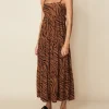 Faithfull the Brand Dresses>Corvina Midi Dress Kenya Animal