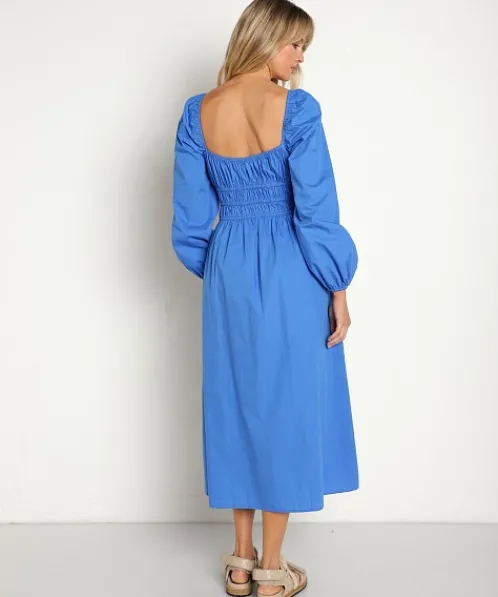 Faithfull the Brand Dresses>El Palma Midi Dress Pacific Blue