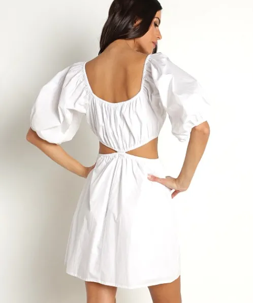 Faithfull the Brand Dresses>Gabelli Mini Dress White Poplin