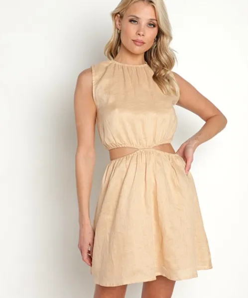 Faithfull the Brand Dresses>La Pineta Mini Dress Warm Sand