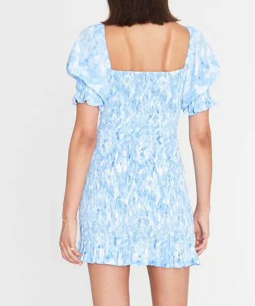 Faithfull the Brand Dresses>Magnolia Mini Dress Roos Tie Dye Blue