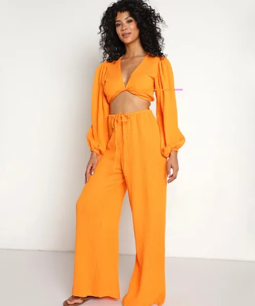 Faithfull the Brand Tops>Palmera Top Tangerine