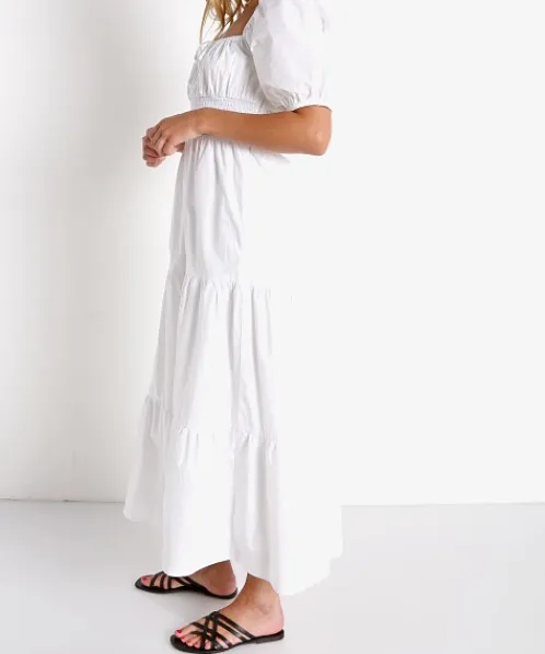 Faithfull the Brand Dresses>Rene Midi Dress White
