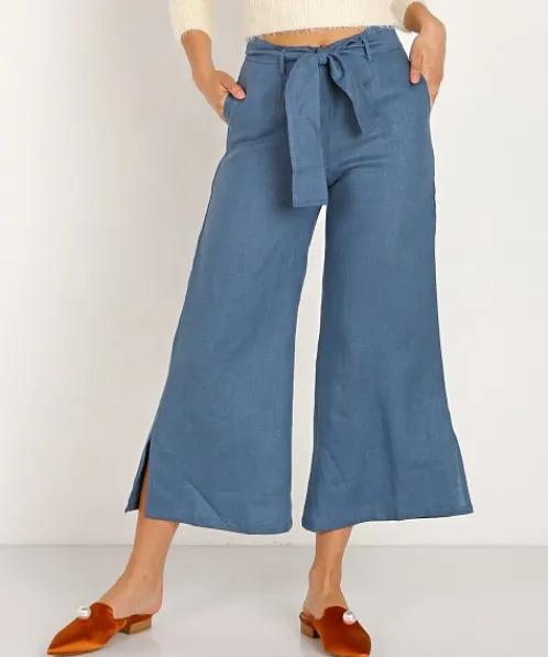 Faithfull the Brand Pants>Roza Pants Plain Washed Blue