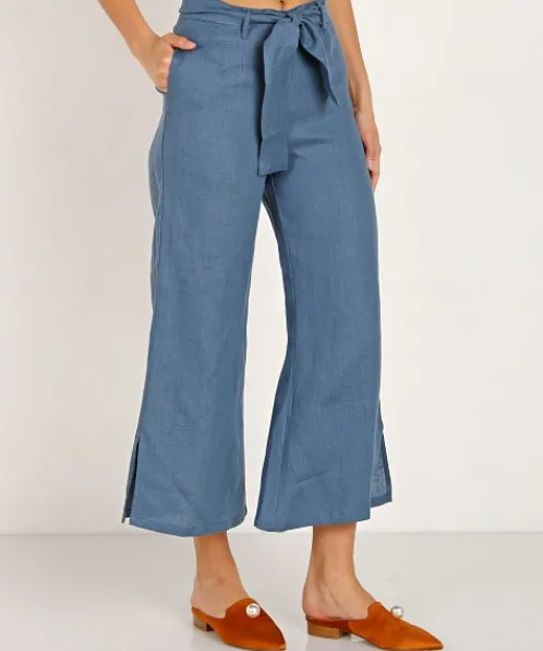 Faithfull the Brand Pants>Roza Pants Plain Washed Blue