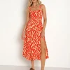 Faithfull the Brand Dresses>Rubina Midi Dress La Cateau Red