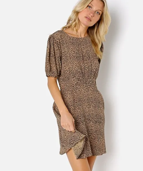 Faithfull the Brand Dresses>Sidonie Mini Dress Indi Animal
