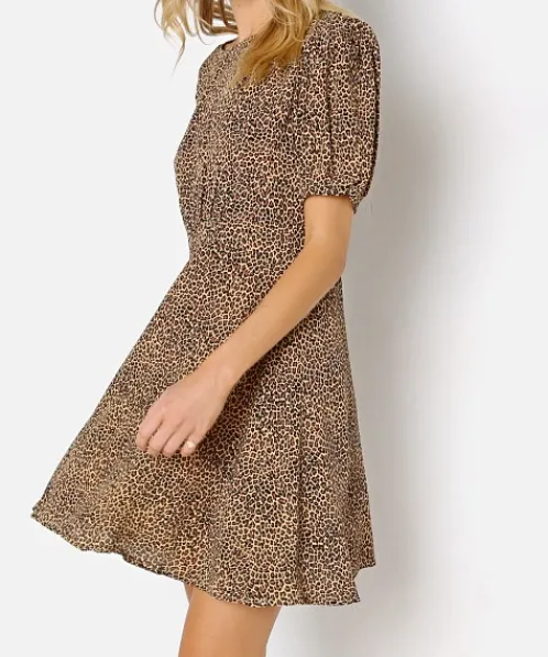 Faithfull the Brand Dresses>Sidonie Mini Dress Indi Animal