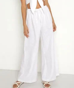 Faithfull the Brand Pants>Solano Linen Pant White