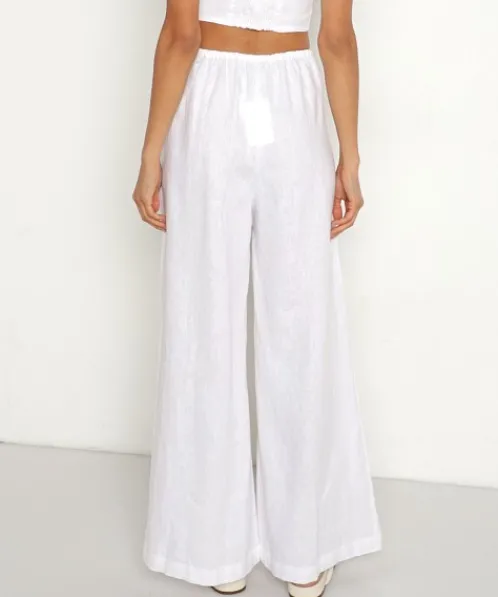 Faithfull the Brand Pants>Solano Linen Pant White