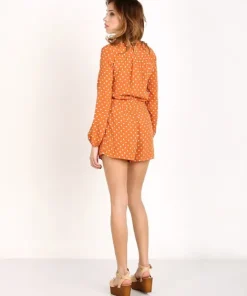 Flynn Skye Rompers>Piper Romper Pumpkin Seeds