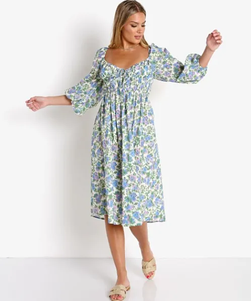 For Love & Lemons Dresses>For Love & Lemons Bridget Midi Dress Wisteria