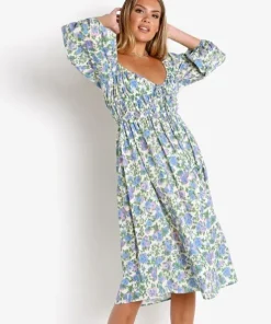 For Love & Lemons Dresses>For Love & Lemons Bridget Midi Dress Wisteria