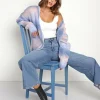 For Love & Lemons Knits>For Love & Lemons Celeste Cardigan Blue