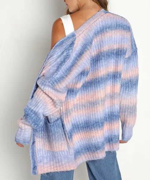 For Love & Lemons Knits>For Love & Lemons Celeste Cardigan Blue