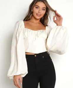 For Love & Lemons Tops>For Love & Lemons Janet Top Ivory White