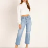 For Love & Lemons Knits | Tops>For Love & Lemons Knitz Myriam Turtleneck Mohair Sweater White