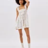 For Love & Lemons Dresses>For Love & Lemons Leanne Mini Dress White