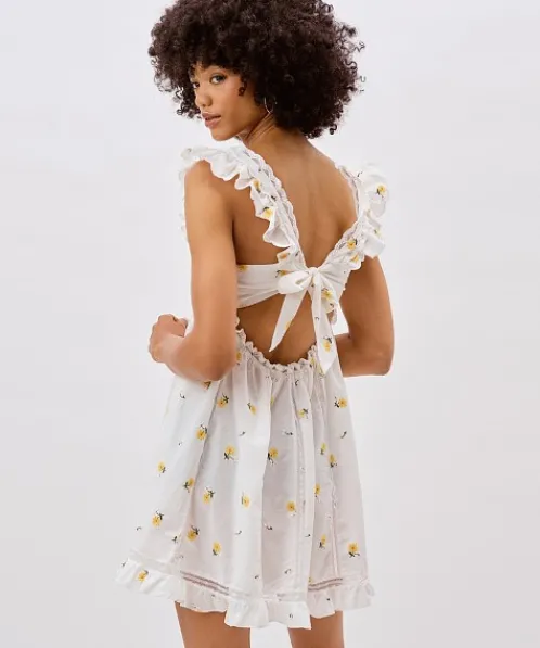 For Love & Lemons Dresses>For Love & Lemons Leanne Mini Dress White