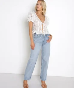 For Love & Lemons Tops>For Love & Lemons Leighton Top White