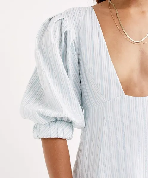 For Love & Lemons Dresses>For Love & Lemons Leslie Mini Dress Blue