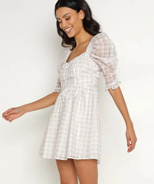 For Love & Lemons Dresses>For Love & Lemons Libby Mini Dress White