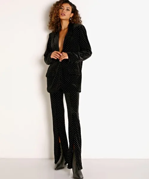 For Love & Lemons Jackets>For Love & Lemons Margot Boyfriend Blazer Black