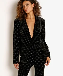 For Love & Lemons Jackets>For Love & Lemons Margot Boyfriend Blazer Black