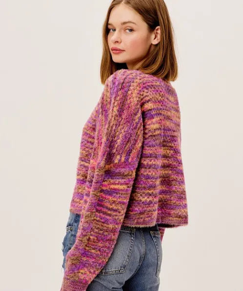 For Love & Lemons Knits>For Love & Lemons Maude Cardigan Magenta