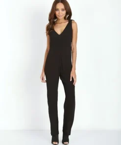 For Love & Lemons Rompers>For Love & Lemons Midnight Tide Jumpsuit Black