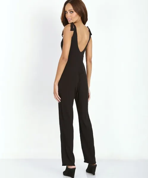 For Love & Lemons Rompers>For Love & Lemons Midnight Tide Jumpsuit Black