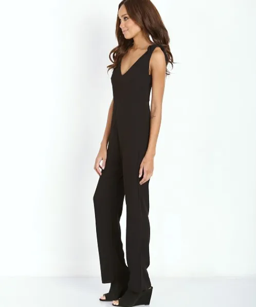 For Love & Lemons Rompers>For Love & Lemons Midnight Tide Jumpsuit Black