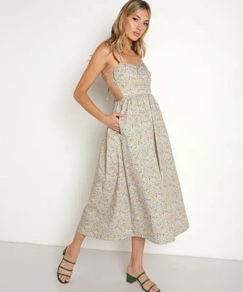 For Love & Lemons Dresses>For Love & Lemons Raleigh Midi Dress
