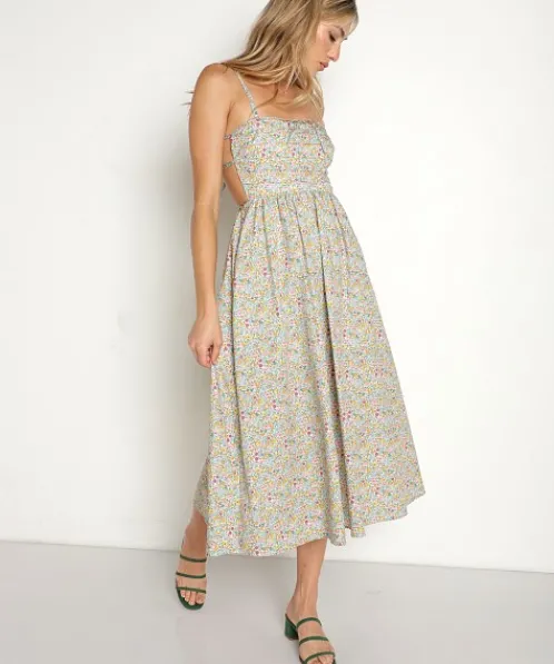 For Love & Lemons Dresses>For Love & Lemons Raleigh Midi Dress