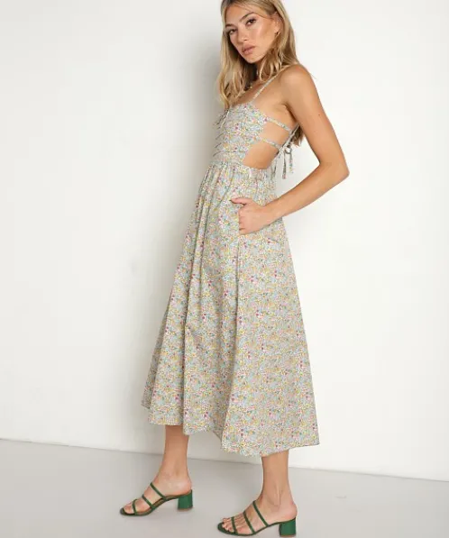 For Love & Lemons Dresses>For Love & Lemons Raleigh Midi Dress