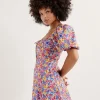 For Love & Lemons Dresses>For Love & Lemons Sasha Mini Dress Blue Dizzy Floral