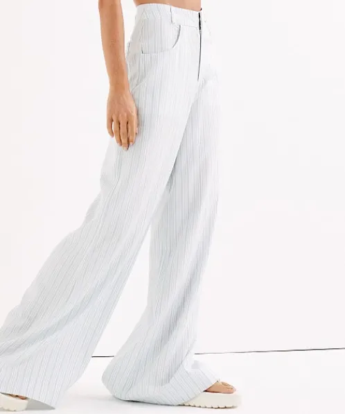 For Love & Lemons Pants>For Love & Lemons Skyer Wide Leg Pant Blue