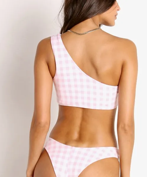Frankie's Bikinis Bikinis>Barb Gingham Bikini Top Pink Picnic