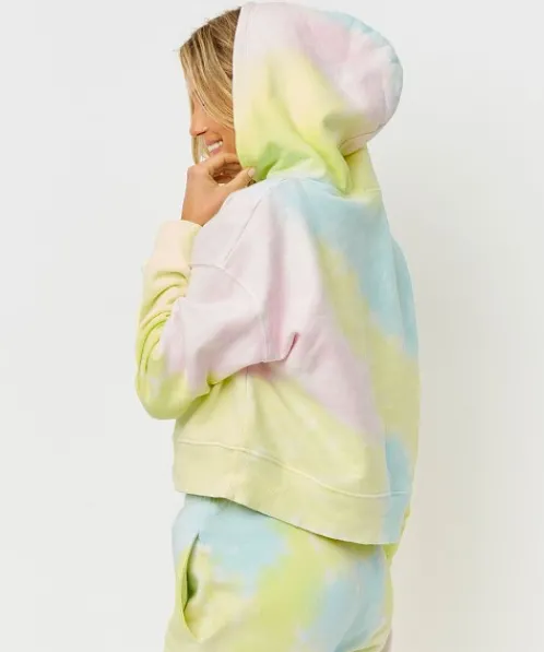 Frankie's Bikinis Knits>Burl Sweatshirt Rainbow Tie Dye