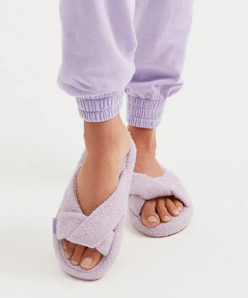 Frankie's Bikinis Slippers>Juna Terry Slide Slipper Lilac